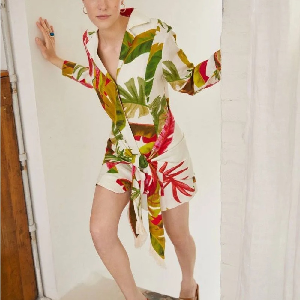 Farm Rio Spring Forest Mini Dress - Picture 3 of 11